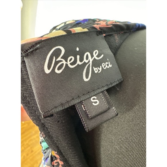 Beige By Eci Sleeveless Maxi Dress Small Floral Boho Cottage Core Maxi NWT - Picture 13 of 16